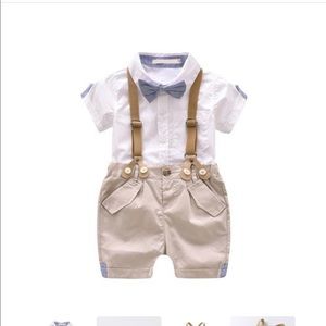 Bow Tie + Suspenders Outfit - BRAND NEW